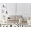 Beliani Sofa Bed 2 Seater ISHOJ Fabric Light Brown 2