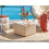 Beliani Pouffe NALLI Synthetic Material Light Beige 4