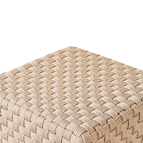 Beliani Pouffe NALLI Synthetic Material Light Beige 1