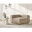 Beliani Corner Seat ARDAL Left Hand Light Brown Corduroy 2