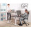 Beliani Electric Adjustable Standing Desk DESTINAS 120 cm 72 cm Black/ White 2