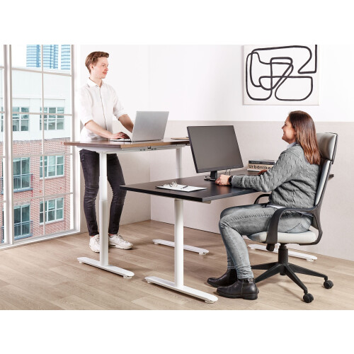 Beliani Electric Adjustable Standing Desk DESTINAS 120 cm 72 cm Black/ White 1