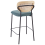 Beliani Set of 2 Bar Chairs MAYETTA Rattan Teal 6