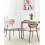 Beliani Set of 2 Dining Chairs MAYETTA Metal Light Beige 2