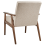 Beliani Armchair ESRUM Fabric Dark Brown/ Beige 5