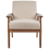 Beliani Armchair ESRUM Fabric Dark Brown/ Beige 4