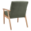 Beliani Armchair ESRUM Fabric Light Brown/ Green 7