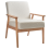Beliani Armchair ESRUM Boucle Light Brown/ White 4
