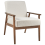 Beliani Armchair ESRUM Boucle Dark Brown/ White 4