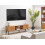 Beliani TV Stand TIMMINS Pine Wood Brown 2