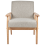 Beliani Armchair ESRUM Fabric Light Brown/ Grey 4
