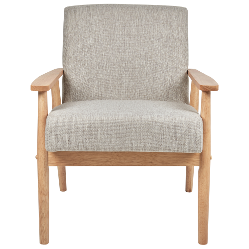 Beliani Armchair ESRUM Fabric Light Brown/ Grey 1