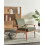 Beliani Armchair ESRUM Fabric Light Brown/Green 2