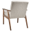 Beliani Armchair ESRUM Fabric Dark Brown/ Grey 5