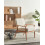 Beliani Armchair ESRUM Boucle Light Brown/ White 2