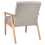Beliani Armchair ESRUM Fabric Light Brown/ Grey 5