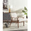 Beliani Armchair ESRUM Boucle Dark Brown/ White 2