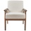 Beliani Armchair ESRUM Boucle Dark Brown/ White 5