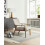 Beliani Armchair ESRUM Fabric Dark Brown/ Grey 2