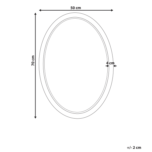 Beliani Wall Mirror FOISSY 50 cm 70 cm Rattan Natural 2