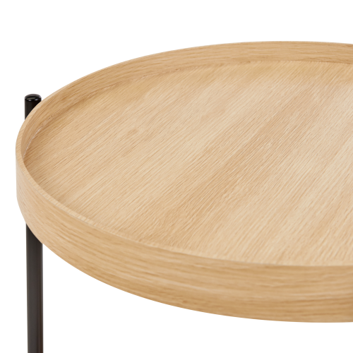Beliani Side Table LANDER Light Brown 1