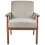 Beliani Armchair ESRUM Fabric Dark Brown/ Grey 4