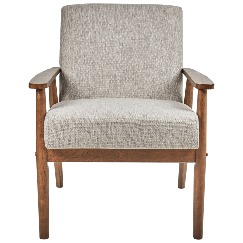 Beliani Armchair ESRUM Fabric Dark Brown/ Grey 1
