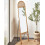 Beliani Standing Mirror BRUSSEY 170 cm Rattan Natural 2