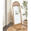Beliani Standing Mirror BARGES 150 cm Rattan Natural 2