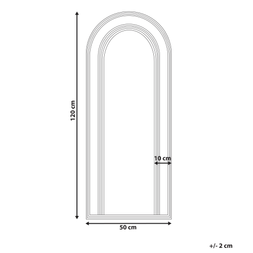 Beliani Wall Mirror FRANEY 50 cm 120 cm Rattan Natural 2