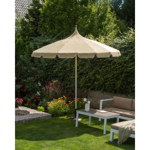 Beliani Market Parasol 245 cm MINOA Beige 1