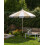 Beliani Market Parasol 245 cm MINOA White/ Beige 2