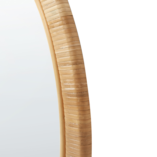 Beliani Wall Mirror ANLEZY 80 cm 80 cm Rattan Natural 2