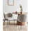 Beliani Set of 2 Dining Chairs ZANA Fabric White 2