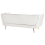 Beliani Sofa 3 Seater FREDERICA Velvet Off-White 5