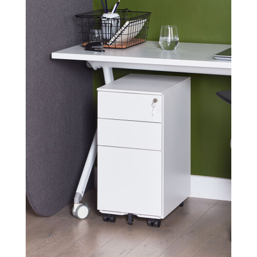Beliani Storage Unit BOLSENA Metal White 1