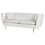 Beliani Sofa 3 Seater FREDERICA Velvet Off-White 4