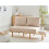 Beliani Sofa 2 Seater SALO with Tables Boucle Beige 2