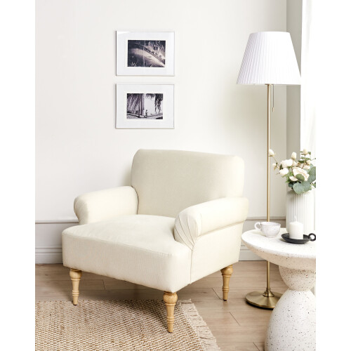 Beliani Armchair FREDROS Fabric Light Beige 1