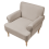 Beliani Armchair FREDROS Fabric Taupe 6