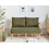 Beliani Sofa 2 Seater ASKER Boucle Dark Green 2