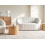 Beliani Sofa 2 Seater MALUNG Velvet Off-White 3