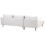 Beliani Corner Sofa 3 Seater VARDE Fabric Off-White Right Hand 5