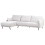 Beliani Corner Sofa 3 Seater VARDE Fabric Off-White Right Hand 4