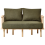 Beliani Sofa 2 Seater ASKER Boucle Dark Green 4
