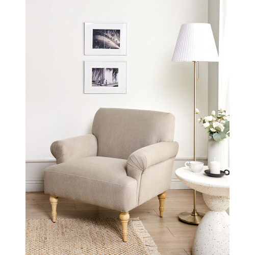 Beliani Armchair FREDROS Fabric Taupe 1