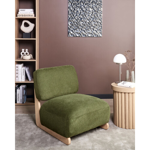 Beliani Armchair KOKKOLA Fabric Green 1