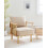Beliani Armchair ASKER Fabric Sand Beige 2