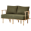 Beliani Sofa 2 Seater ASKER Boucle Dark Green 5
