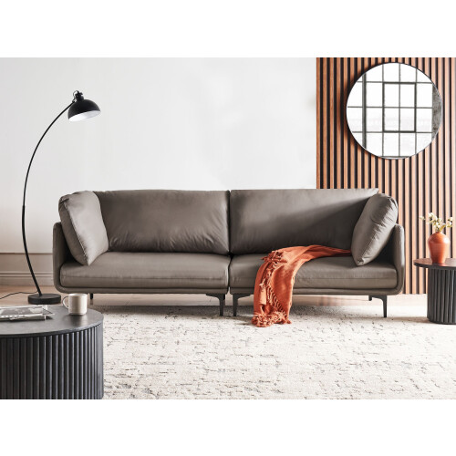 Beliani Sofa 3 Seater REVSNES Fabric Brown 1